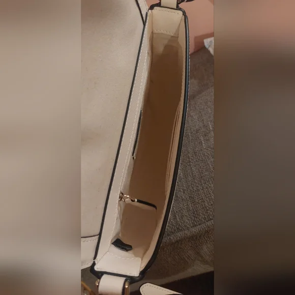 Kate Spade Luna Embroidered Ladybug Straw Crescent Crossbody Bag - Picture 8 of 10